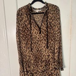 NWOT Veronica Beard Luvie Leopard Print Mini Dress - Size 6