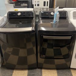 LG Black Stainless Top Load Washer & Gas Dryer Set 🔥