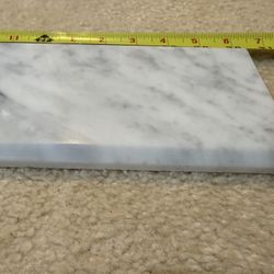 Italian White Carrara Polished Marble Threshold Double Bevel for Floor Transitions (4" x 30")
