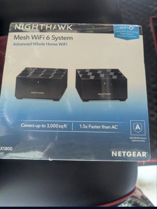 NETGEAR Nighthawk Whole Home Mesh WiFi 6 System (MK62) - AX1800 Router BRAND NEW IN SEALED BOX