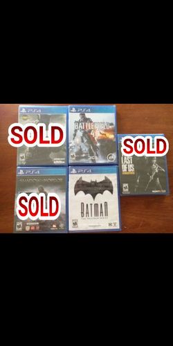 Brand new, sealed, PS4 games