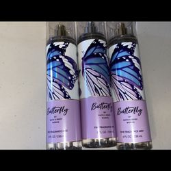 3 Bath & Body Works Butterfly Fine Fragrance Mist Spray 8 oz