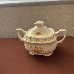 Ceramic Sugar Bowl With Lid 