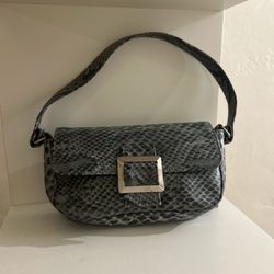 Y2K Snake Print Shoulder Bag 