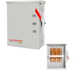 200A Generator Transfer Switch, 3P 48000w General Duty Double Throw Heavy Duty Safety Switches, 120/240V Non-Fusible Disconnect Switch, NEMA-3R, Multi