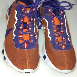 Nike React Clemson Purple And Orange Shoes (Size 9.5)