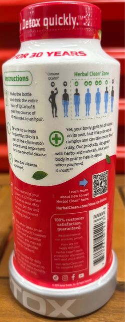 Herbal Clean QCarbo16 Same-Day Detox Drink