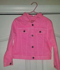 Girls 5t Oshkosh hot pink jean jacket