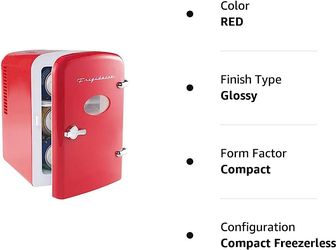 Frigidaire Portable Retro 6-can Mini Cooler, EFMIS129, Red 