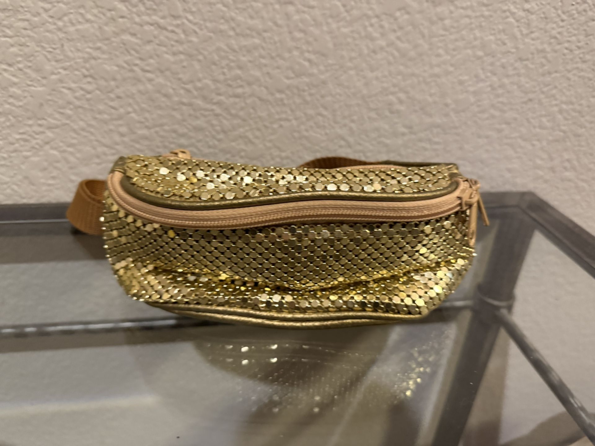 Vintage Gold Sequin Fanny Pack Waist Bag Adult Bling