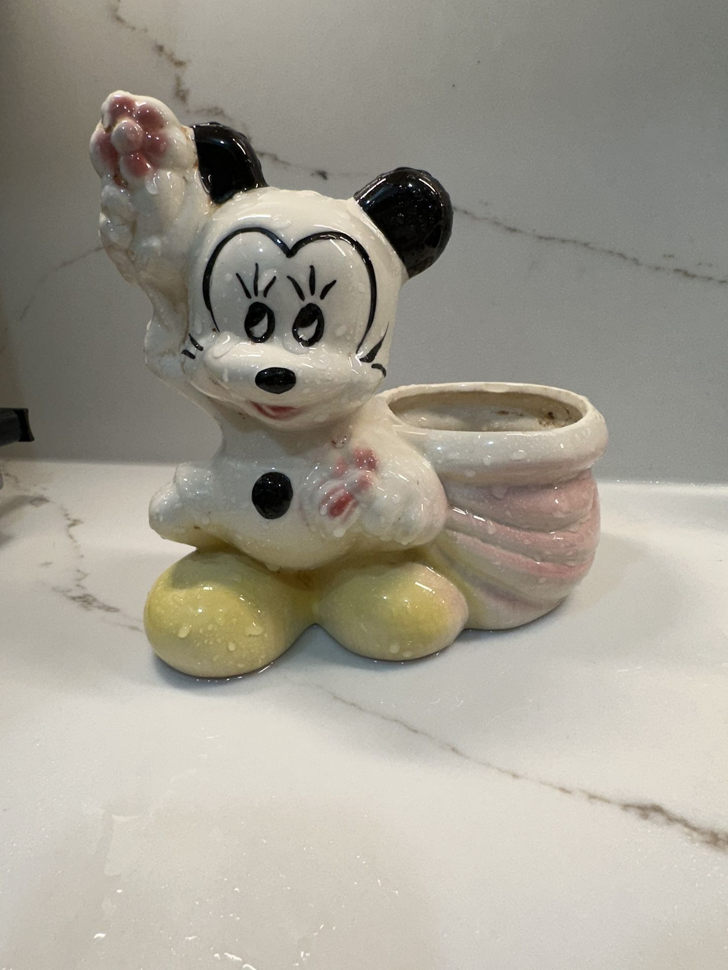 Vintage Disney Mickey Mouse Ceramic Planter