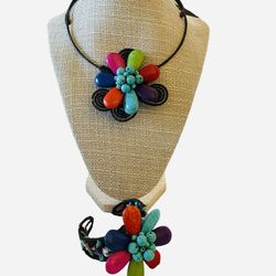 New 🎁 Natural Stone Necklace and bracelet set.