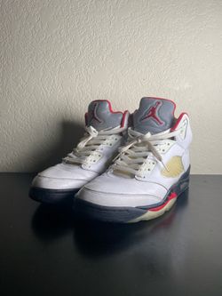 Fire Red 5s size 9