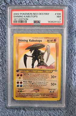 PSA 7 Shining Kabutops 1st Edition Neo Destiny