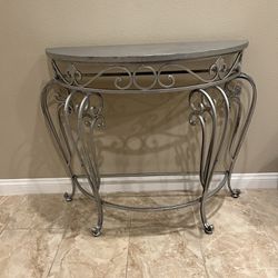 Metal And Wood Console Table