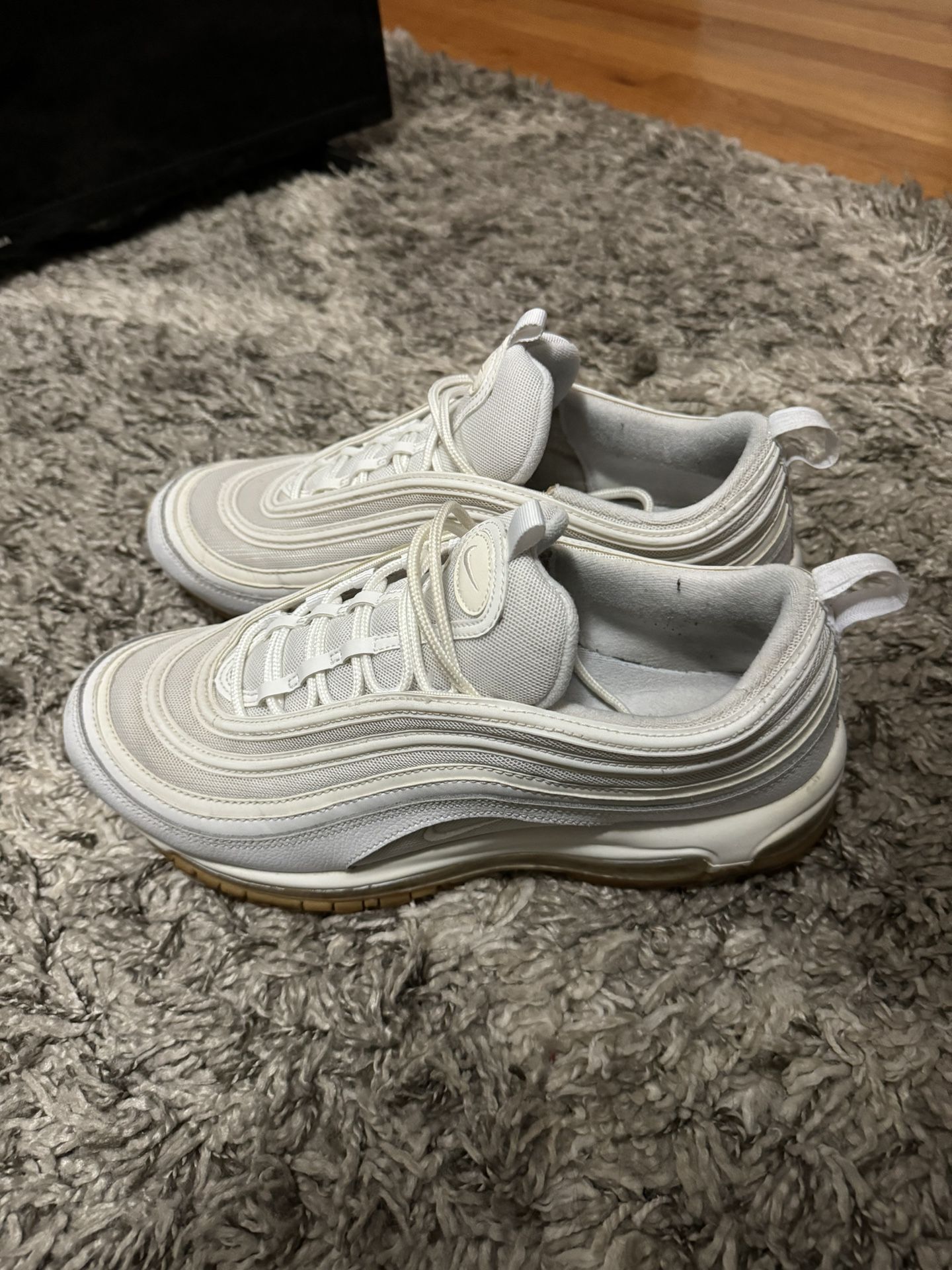 Men’s Nike Air Max 97 White Shoes Gum Bottoms