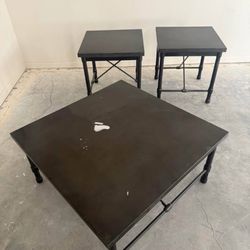 Metal Coffee Table And End Tables