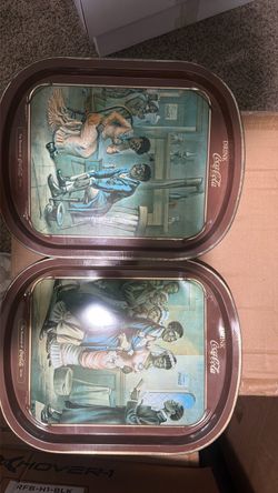 Coca-Cola Romance Series Collectible Metal Trays – Set of 2