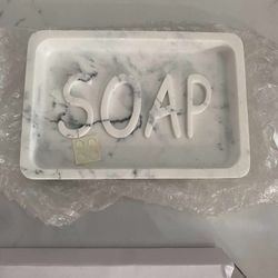 Soap Dish Resin Soap Tray Soap Holder Container Box Marble Pattern