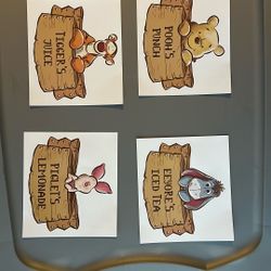 Whinnie the Pooh Water Jug Stickers