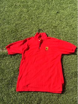 Vintage 1996 Ferrari Official Licensed Nice Man Red Polo Shirt F1 Racing