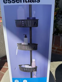 Adjustable four-level rust-resistant bathroom storage