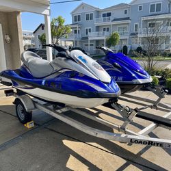 Pair Yamaha Jet Skis Plus Dual Trailer