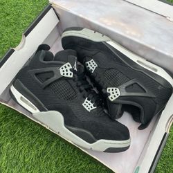 Jordan 4 “Black Canvas” Size 10M
