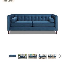 Modern Tuxedo Tufted Sofa 84”