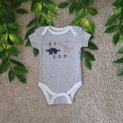 Baby Boy Two Toned Dinosaur Onesie (0-3 Months)