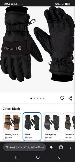 Carhartt Black Winter Work Gloves