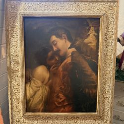 Original oil on canvas 1916 signed by the artist or solid wood frames