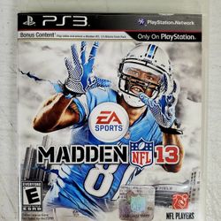 PS3 Madden NFL 13 Game