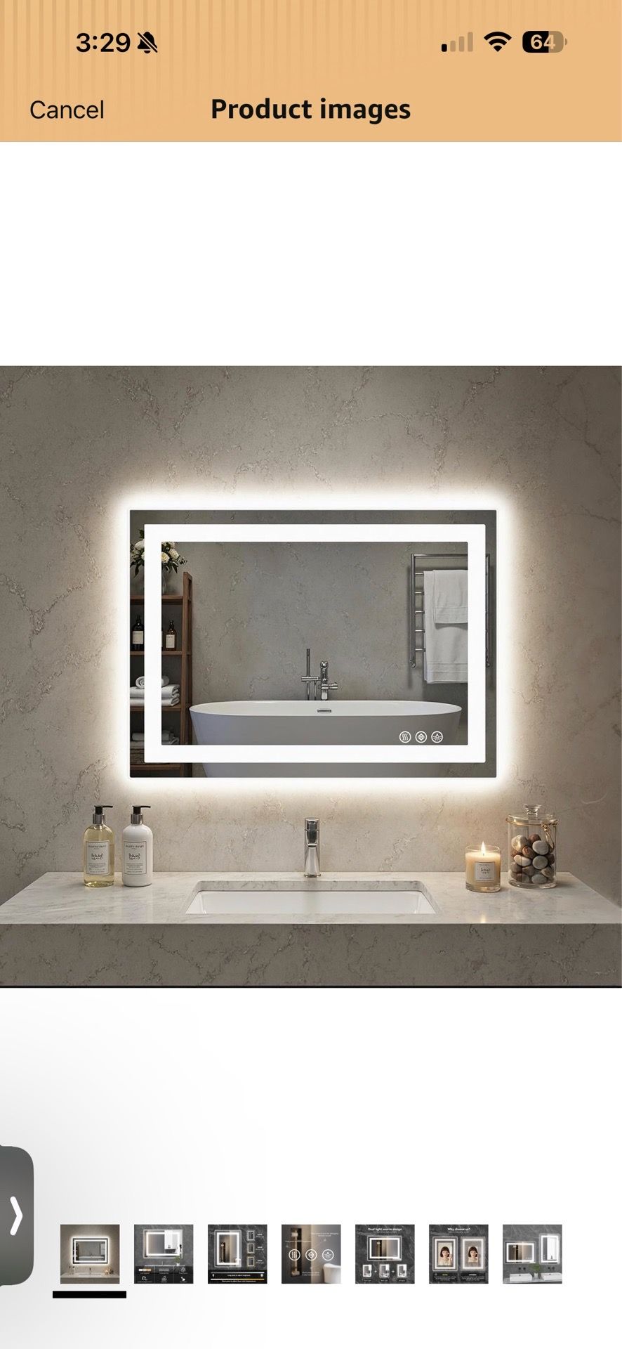 Selling a brand new unopened LED bathroom vanity mirror. Perfect for bathroom remodels, guest bathrooms, makeup stations, or modern home upgrades. Fe