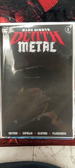 Dark Nights Metal #1 Black Blank Variant Cover