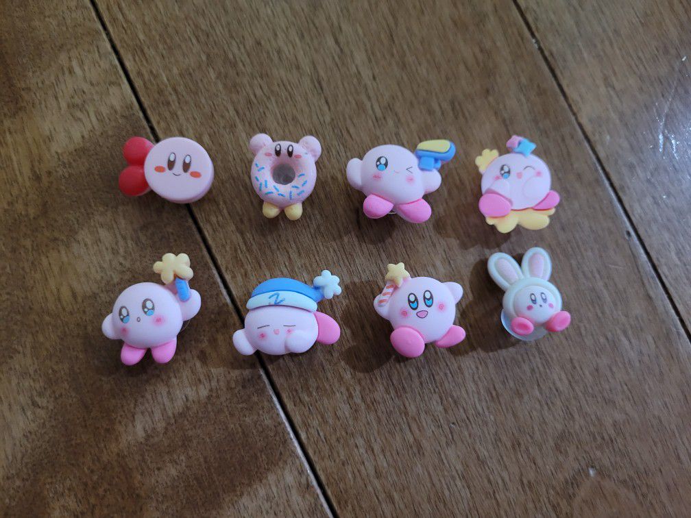 Lot Of 8 Kirby 3D Shoe Charms 