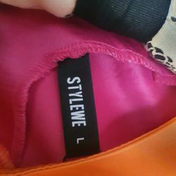 StyleWe Loose Simple Sleeve Crew Neck Mini Dress