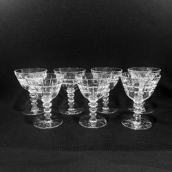 Vintage Seneca Regina Liquor Cocktail Glasses Set of 7- 4”. 