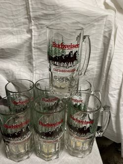 Budweiser beer mugs / pick up only