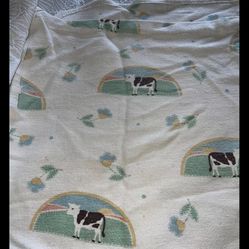 Mora Son De Abrigo Baby Blanket Children's flowers rainbow 54x48 Spain cow