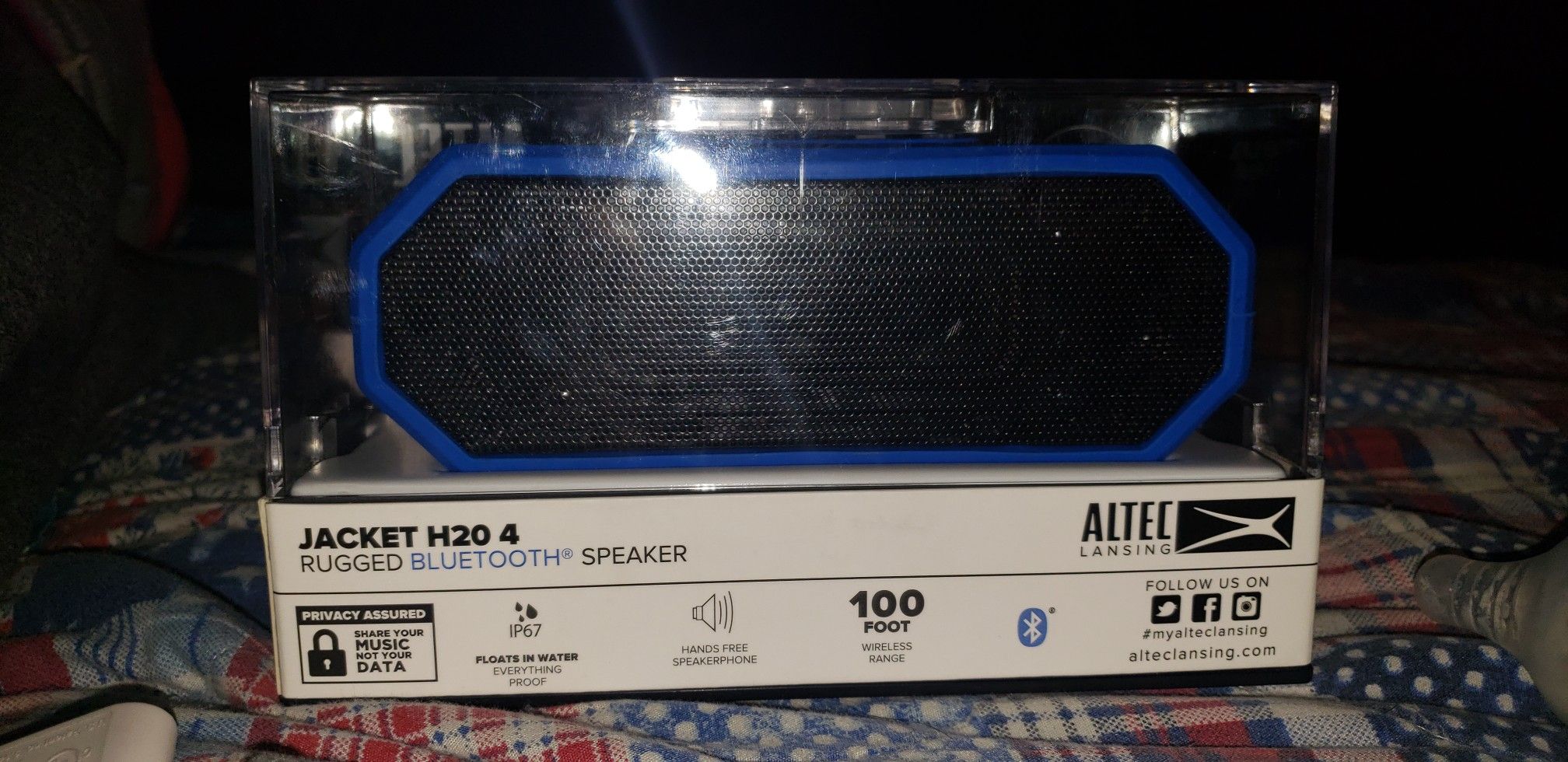 Bright Blue Altec Bluetooth Speaker