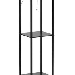 Floor lamp with 3 shelves