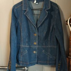 Women's Saint John's Bay Jean Jacket Size XL