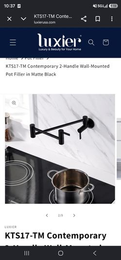 New Luxier Matte Black Pot Filler