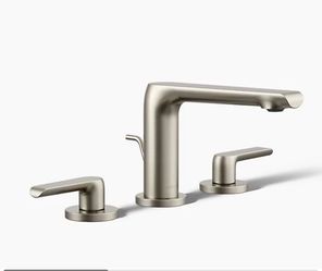 Kohler Avid Bathroom Sink Widespread Faucet in Brushed Nickel