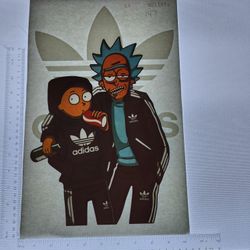Iron On Heat Transfer  Good For T-shirts Sweaters Jackets T Shirt Design Size Is About 14x10 Rick And Morty Adidas #147