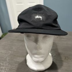 Stussy Stock Label Nylon Hat One Size Unstructured Black
