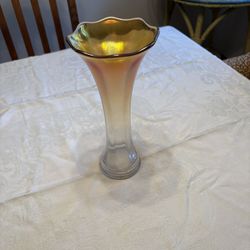 Iridescent Antique Vase - 11.5” Tall