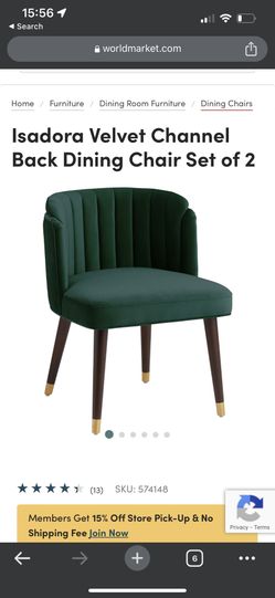 Velvet channel back isadora dining chair new arrivals