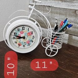 Clock Bicycle Flower